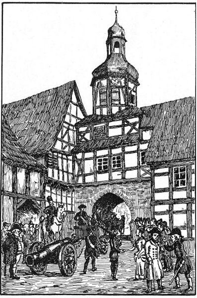 Datei:Historisches Bilderbuch 19 Geschütz Sundhäuser Tor Nordhausen 1760.jpg