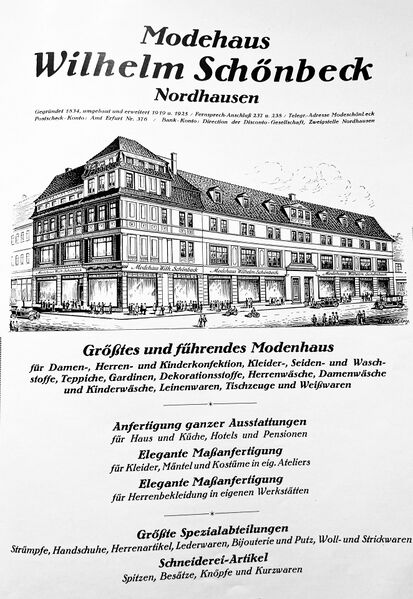 Datei:Modehaus Wilhelm Schönbeck Nordhausen.jpg