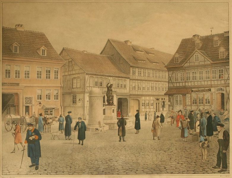 Datei:Der Kornmarkt zu Nordhausen Neptunbrunnen.jpg