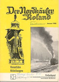 Der Nordhäuser Roland (Januar 1958) (Cover)