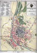 Stadtplan von Nordhausen aus dem Jahr 1914