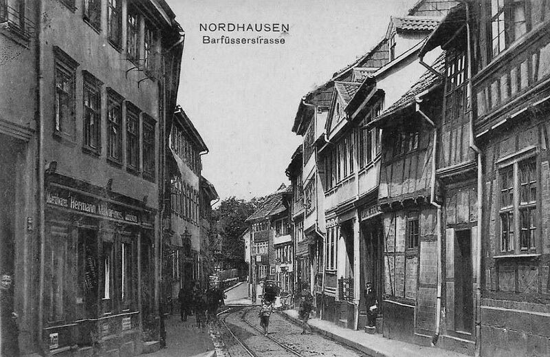 Datei:Barfüßerstraße Nordhausen 1910.jpg