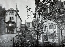 11. Blick vom Arztwohnhaus auf das Wirtschaftsgebäude (mit Schwesternheim), Anrichteraum, Speisesaal und Westflügel