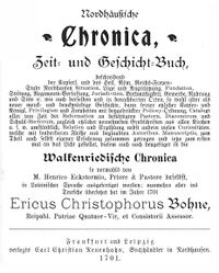 Nordhäusische Chronica (Cover)