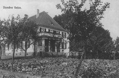 Das Herrenhaus „Domäne Salza“ mit angrenzenden Gemüsegarten (1915)