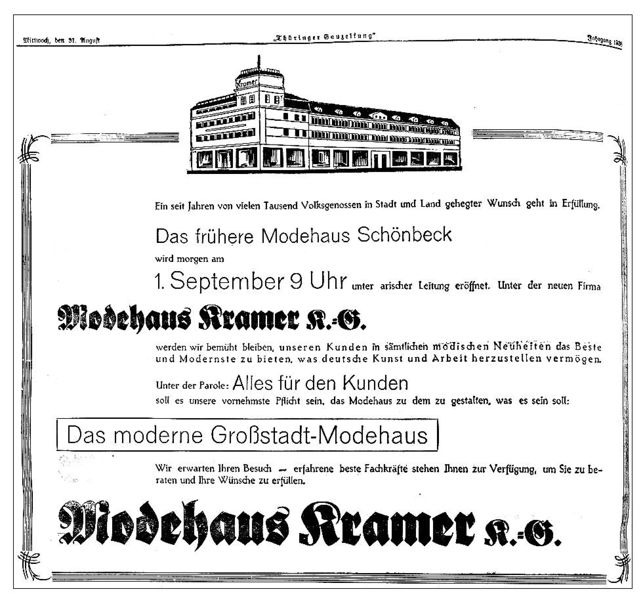 Datei:Anzeige Modehaus Kramer Nordhausen.jpg
