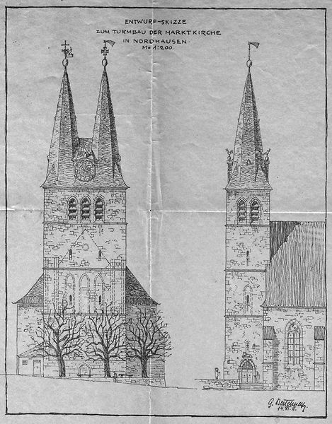 Datei:Marktkirche nordhausen turmbau.jpg